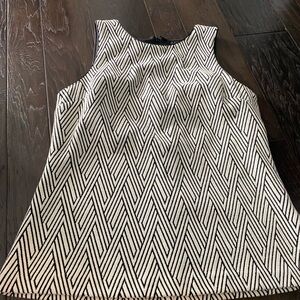 Banana Republic Black and White Geometric Blouse